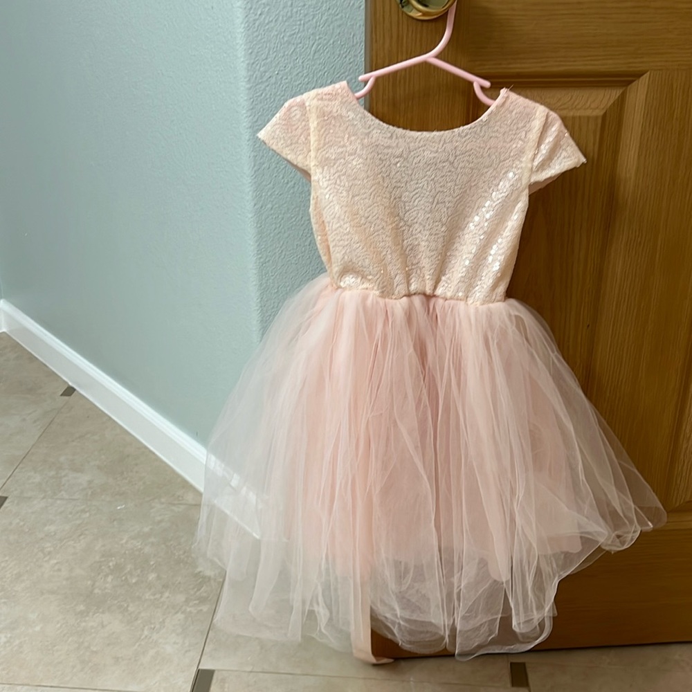 Sequins pink dress